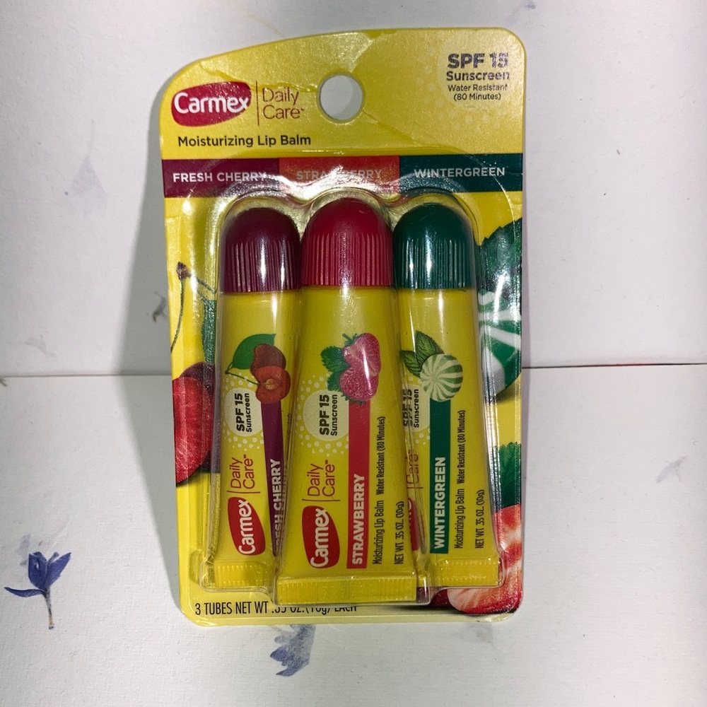 Daily Care Lip Balm Set - Cherry, Strawberry, Wintergreen